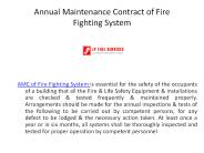 AMC of of Fire Fighting System