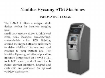 Nautilus Hyosung ATM Machines