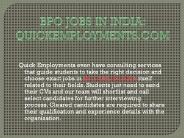 Best BPO jobs in India