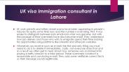 Uk visa Immigration consultant work in lahore