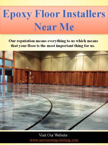Epoxy Floor Installers Near Me