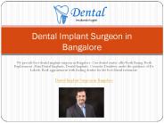 Dental Implant Surgeon in Bangalore