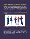 Official Super Mario Costumes for Groups