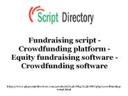 Equity fundraising software - Crowdfunding software
