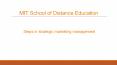 Steps in strategic marketing management – MIT School of Distance Education PowerPoint PPT Presentation