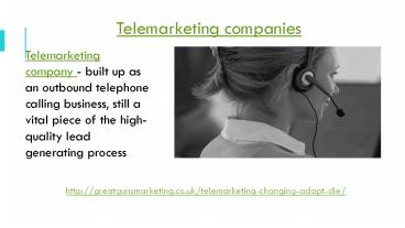 Telemarketing companies