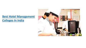 Best Hotel Management Colleges In India