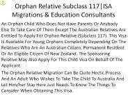 Orphan Relative Subclass 117|ISA Migrations & Education Consultants