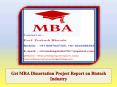Get MBA Dissertation Project Report on Biotech Industry PowerPoint PPT Presentation