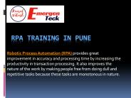 RPA  Training In Pune