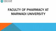 Faculty of Pharmacy at Marwadi University