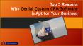 Top 5 Reasons Why Genial Custom CRM Software is Apt for Your Business PowerPoint PPT Presentation