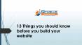 13 Things you should know before you build your website PowerPoint PPT Presentation
