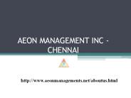 Aeon Management Inc Chennai - Reviews