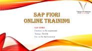 SAP Fiori PPT
