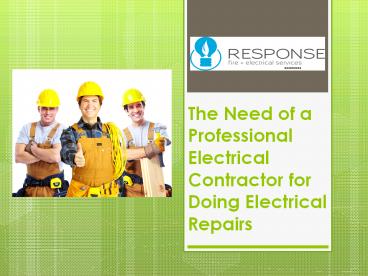The Need of a Professional Electrical Contractor for Doing Electrical ...