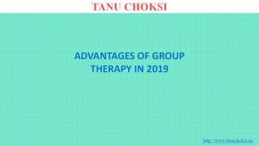 ADVANTAGES OF GROUP THERAPY IN 2019
