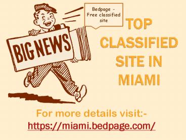 Top classified site in Miami - Bedpage