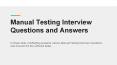 Manual Testing Interview Questions PowerPoint PPT Presentation