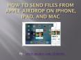 How to Send Files from Apple AirDrop on iPhone, iPad, and Mac
