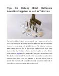 Tips for Raising Hotel Bathroom Amenities Suppliers as well as Toiletries PowerPoint PPT Presentation