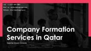 QATAR COMPANY FORMATION FROM CANADA
