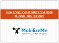 How Long Does It Take For A Back Muscle Pain To Heal? PowerPoint PPT Presentation