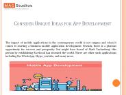 Consider Unique Ideas for App Development