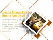 Tips to Choose Law firm in Abu Dhabi
