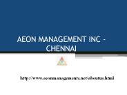 Aeon Management Inc --- (Chennai))) Reviews