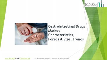 Gastrointestinal Drugs Global Market Report 2019