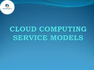 cloud computing service models