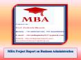 MBA Project Report on Business Administration PowerPoint PPT Presentation