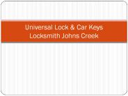 Locksmith Johns Creek - Universal Lock & Car Keys