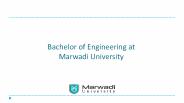 Bachelor of Engineering at Marwadi University