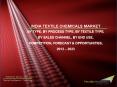 India textile chemicals market is projected to grow at a CAGR of 10% to reach $ 2.6 billion by 2023 | TechSci Research