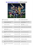 IPL 2019 Full Schedule Download in PDF, PPT (WatchIPLT20Live.com) PowerPoint PPT Presentation