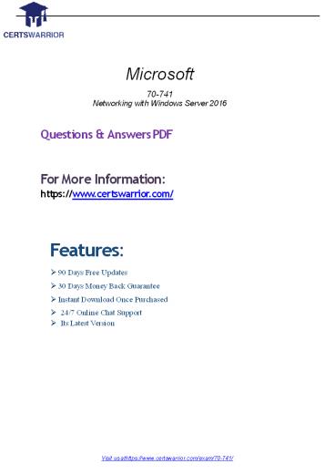 70-741 Exams Study Guides Practice 2019-converted