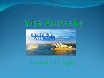 Australia Tourist Visa Information