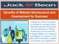 Benefits of Website Maintenance and Development for a Business PowerPoint PPT Presentation