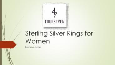 Sterling Silver Rings for Women - Fourseven