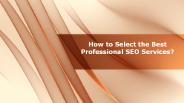 How to Select the Best Professional SEO Services
