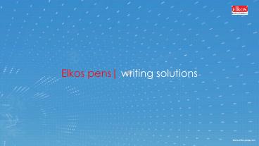 Elkospens / Gel pen
