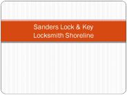 Locksmith Shoreline - Sanders Lock & Key