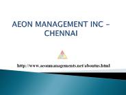 (Aeon)))) Management Inc - Chennai Velachery,,,,,