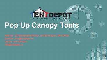 Make Your Exhibit Stand out with Trade Show Tent