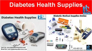 Diabetes Health Supplies
