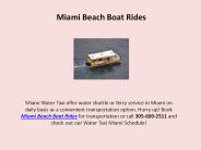 Miami Beach Boat Rides