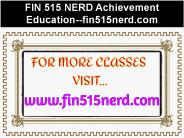 FIN 515 NERD Achievement Education--fin515nerd.com