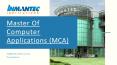 Best MCA College in Delhi NCR - Inmantec Institutions PowerPoint PPT Presentation